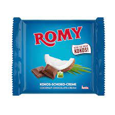 ROMY Kokos-schokolade 200g . Mléčná čokoláda s praženým kokosem