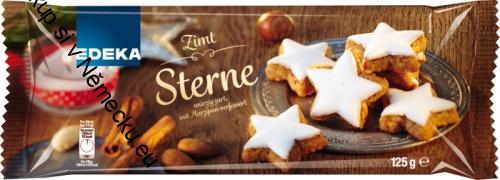 Edeka Zimt-Sterne Skořicové hvězdy s cukrovou polevou 115 g