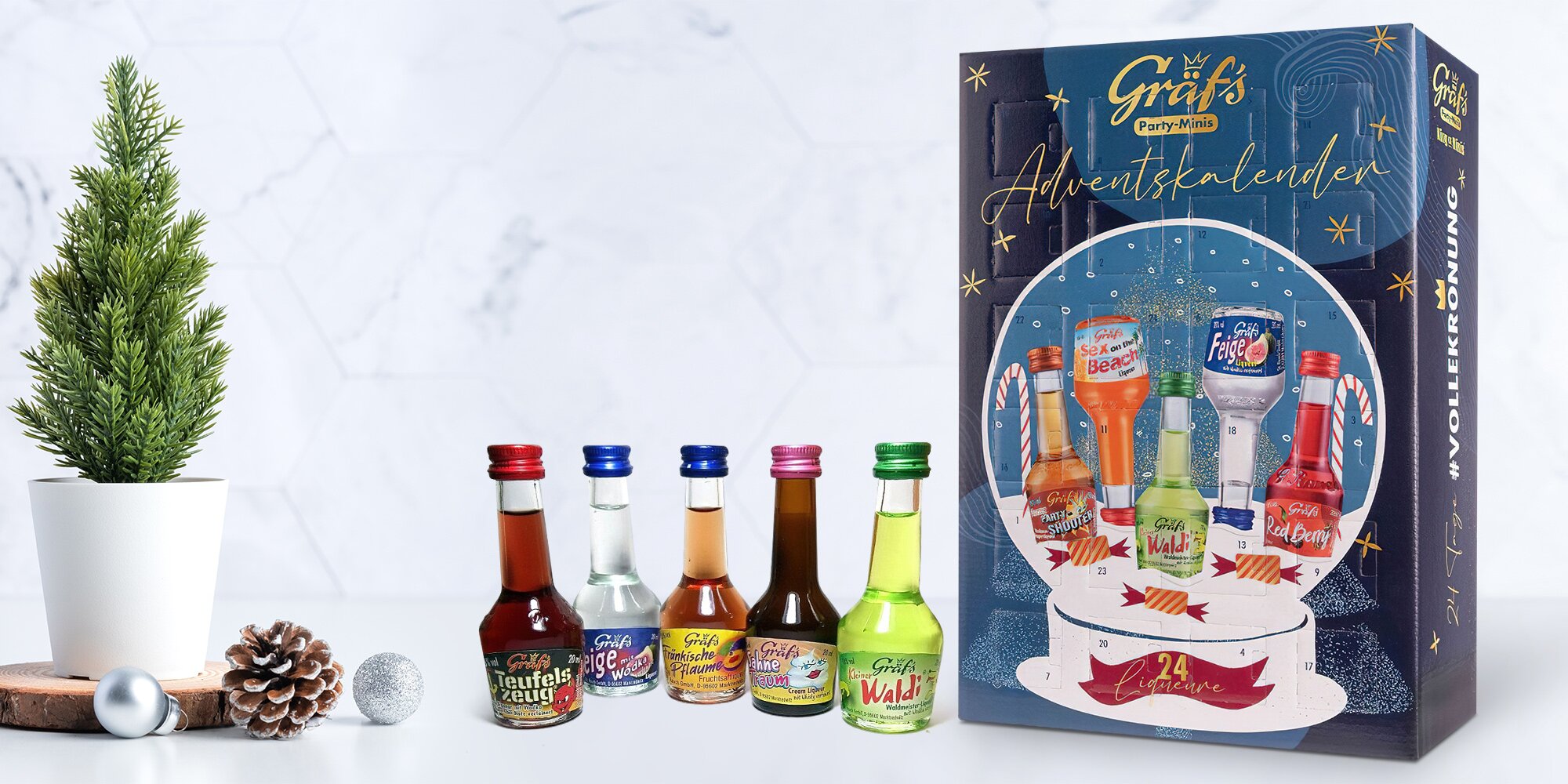 Adventní kalendář s24 okének s 24 lahodnými likéry