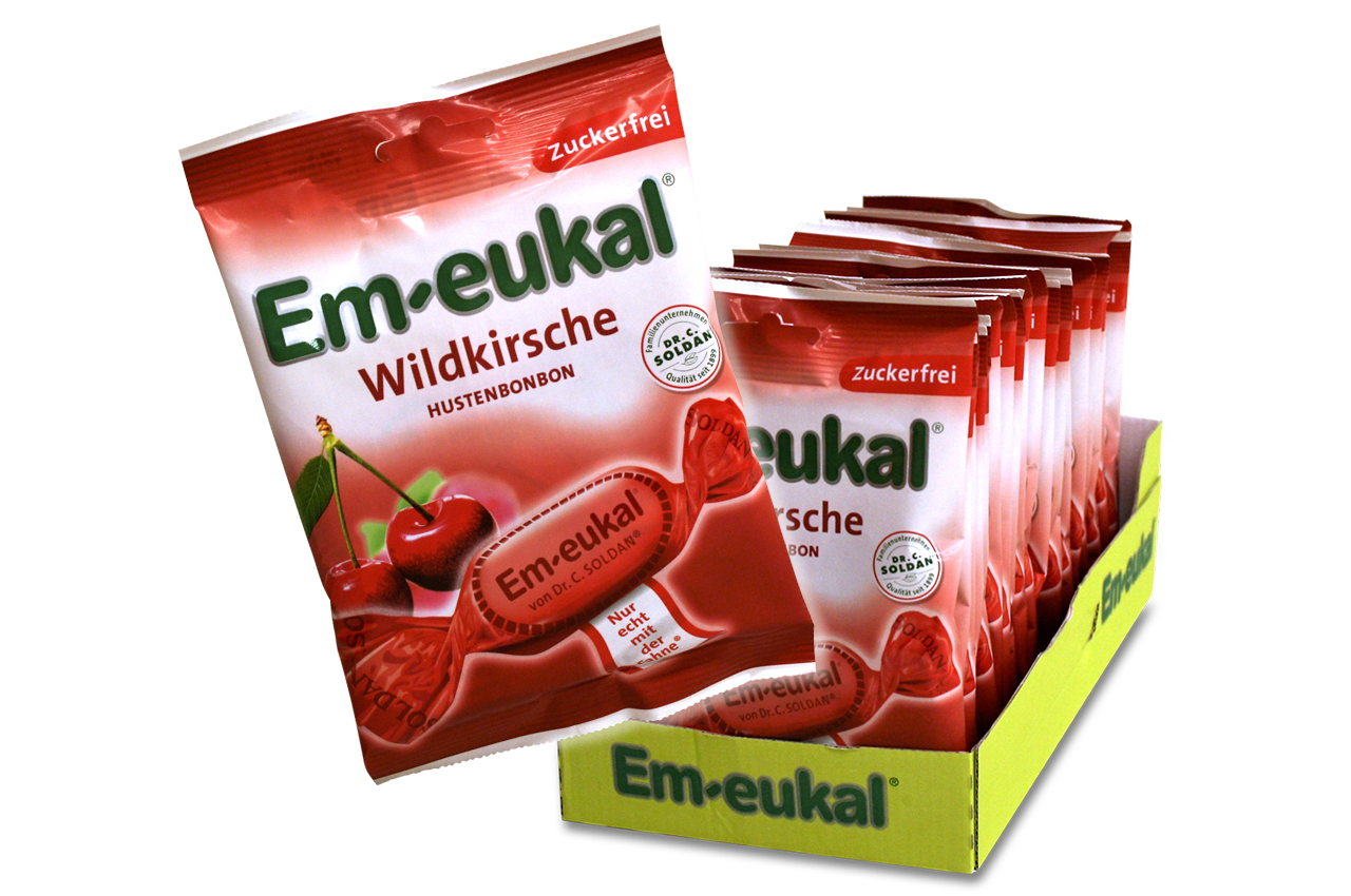 Em-eukal Wildkirsche Bonbon bez cukru 75 g