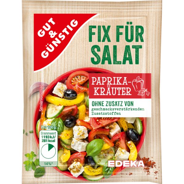 GUT & GÜNSTIG Salatfix Paprika-Bylinky 5 sáčků 50g