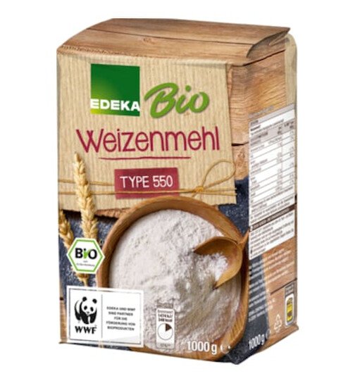 Organická pšeničná mouka EDEKA typ 550 1 kg