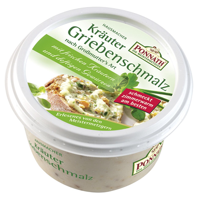 Ponnath Kräuter Griebenschmalz 200g- sádlo s bylinkami