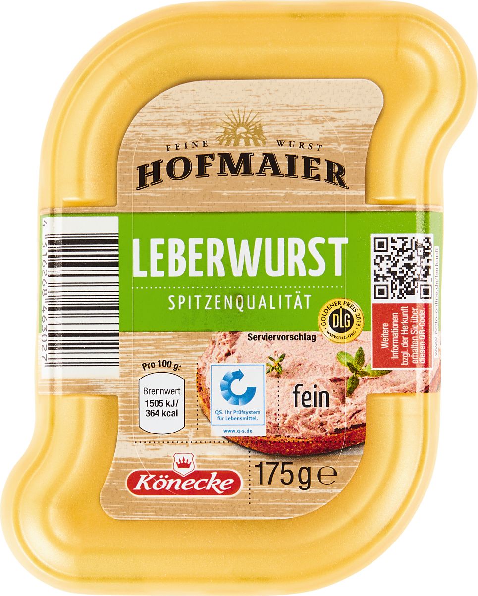 Hofmaier leberwurst fein 175g paštika