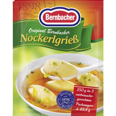 Bernbacher Nockerlgrieß 3x 83,4 g krupice na polévkové knedlíčky