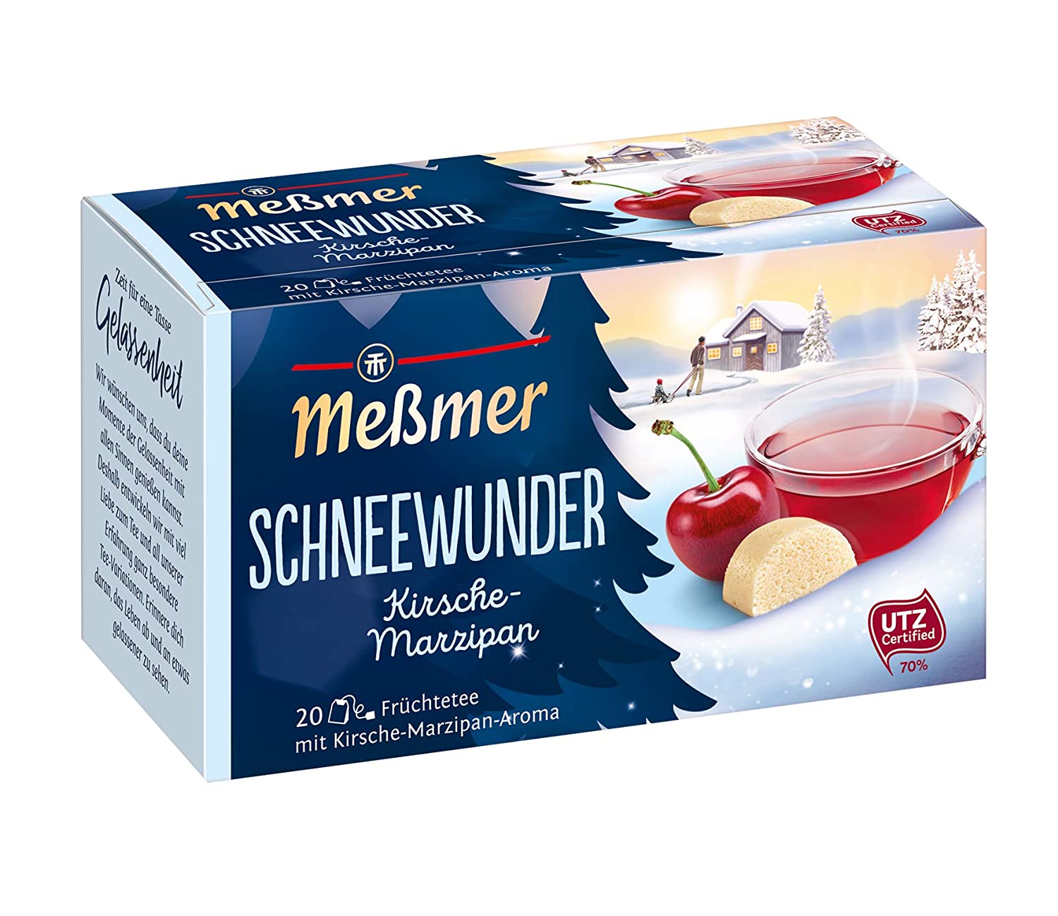 Meßmer Schneewunder Kirsche-Marzipan, zimní čaj s třešní a marcipánem 20 sáčků