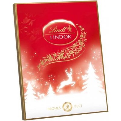 Lindt adventní kalendář Lindor 290g- červený