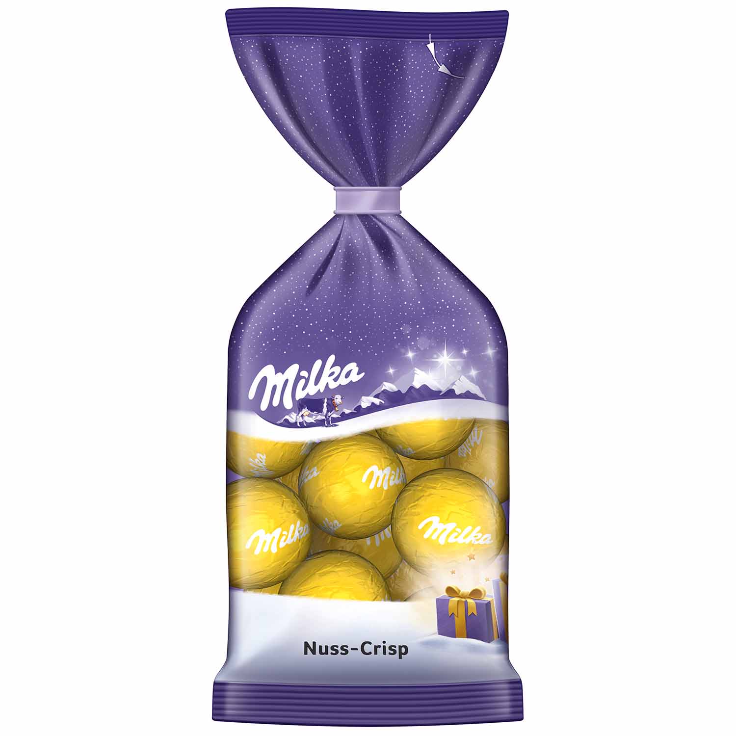 Milka vánoční koule ořechové křupavé 100g