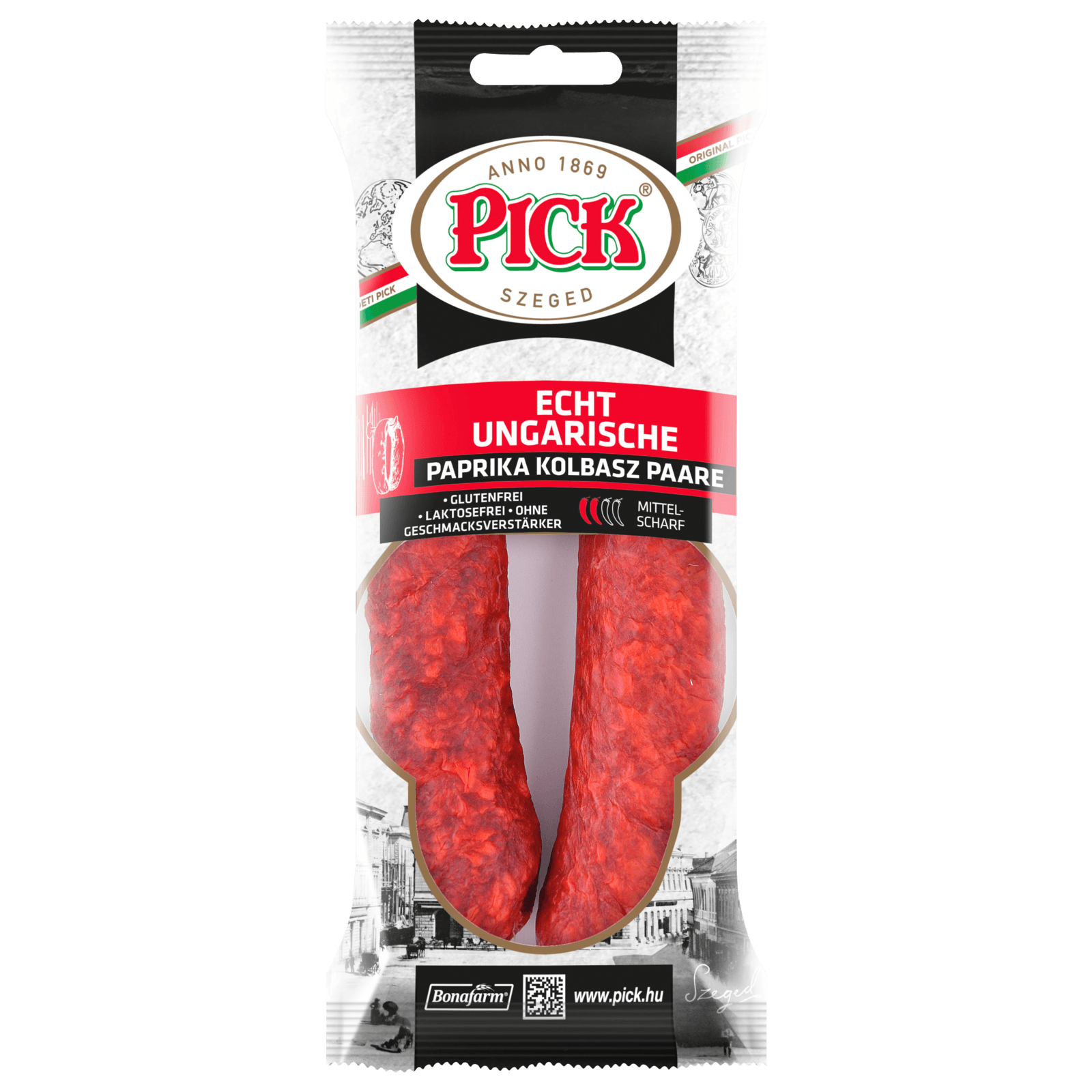 PICK Echt Ungarische Salami Paprika-Kolbász Paare párové balení 200g
