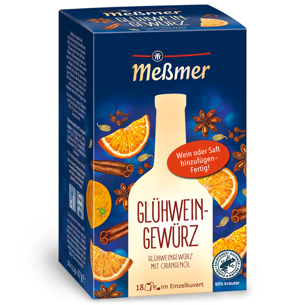 Messmer Glühweingewürz koření na svařené víno 18 sáčků