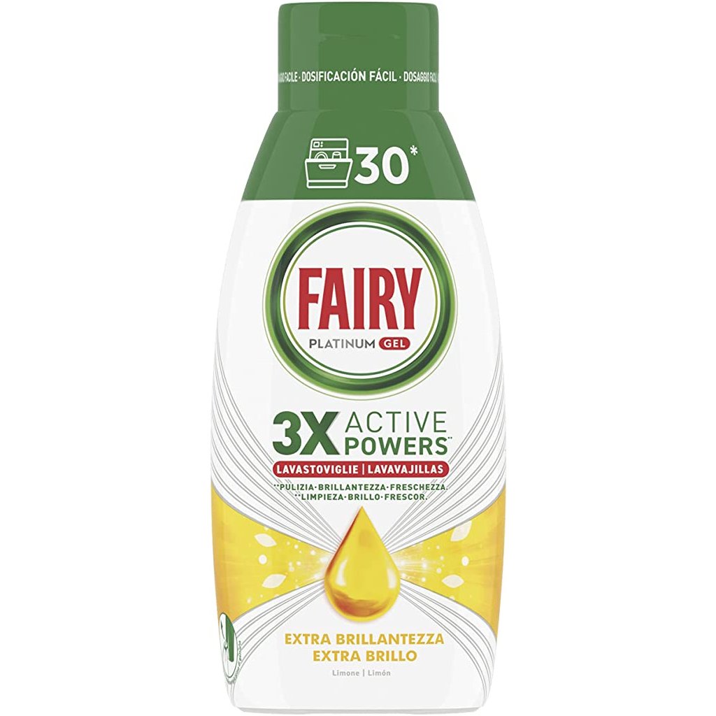Fairy Platinum Gel do myčky 30W - 600ml - Extra Brillo - Limone