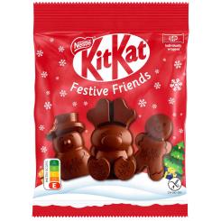 KitKat Festive Friends 8ks 65 g - figurky z mléčné čokolády s křupavými oplatkami