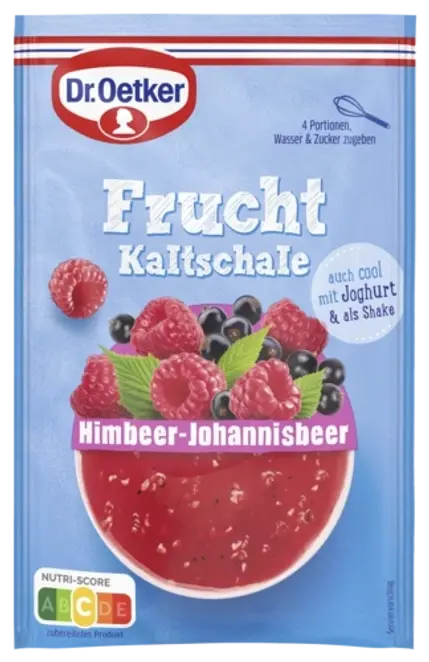 Dr.Oetker Frucht Kaltschale Maliny a černý rybíz 57 g - Studená miska 4 porce