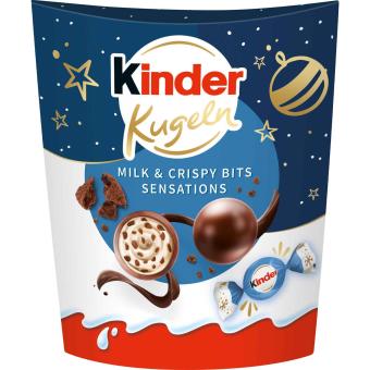 Kinder Milk & Crispy Bits Sensations 90g - s mléčnou krémovou náplní a kakaovými křupkami