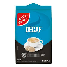 GUT&GÜNSTIG DECAF bezkofeinové kávové polštářky, 40 kusů