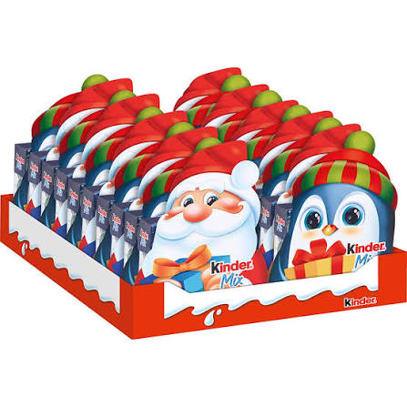 Kinder Mix vánoční balení 16 ks 102 g - Santa Clause nebo tučňák