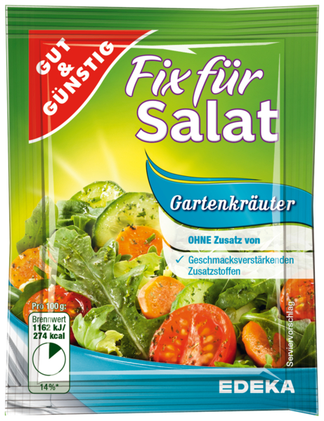 Fix für Salat, Gartenkräuter - Koření pro salát 5x8g