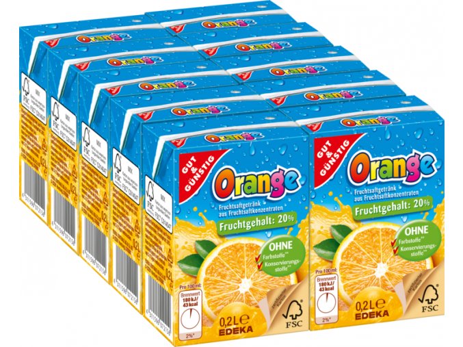 G&G Pomerančový džus pro děti 10 x 200ml