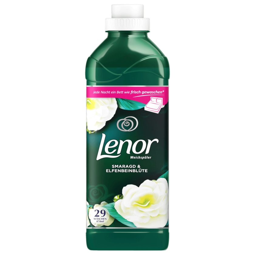 LENOR AVIVÁŽ SMARAGD A KVĚTY SLONOVÉHO POBŘEŽÍ 870 ML, 29 DÁVEK