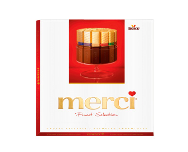 Merci bonboniera 200g červená