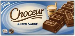 Choceur Alpen Sahne mléčná čokoláda 200g