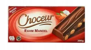 Choceur Rahm Mandel-mléčná čokoláda s mandlemi 200g