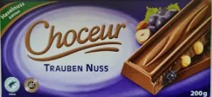 Chateau Trauben Nuss- mléčná čokoláda s rozinkami a lískovými ořechy 200g 