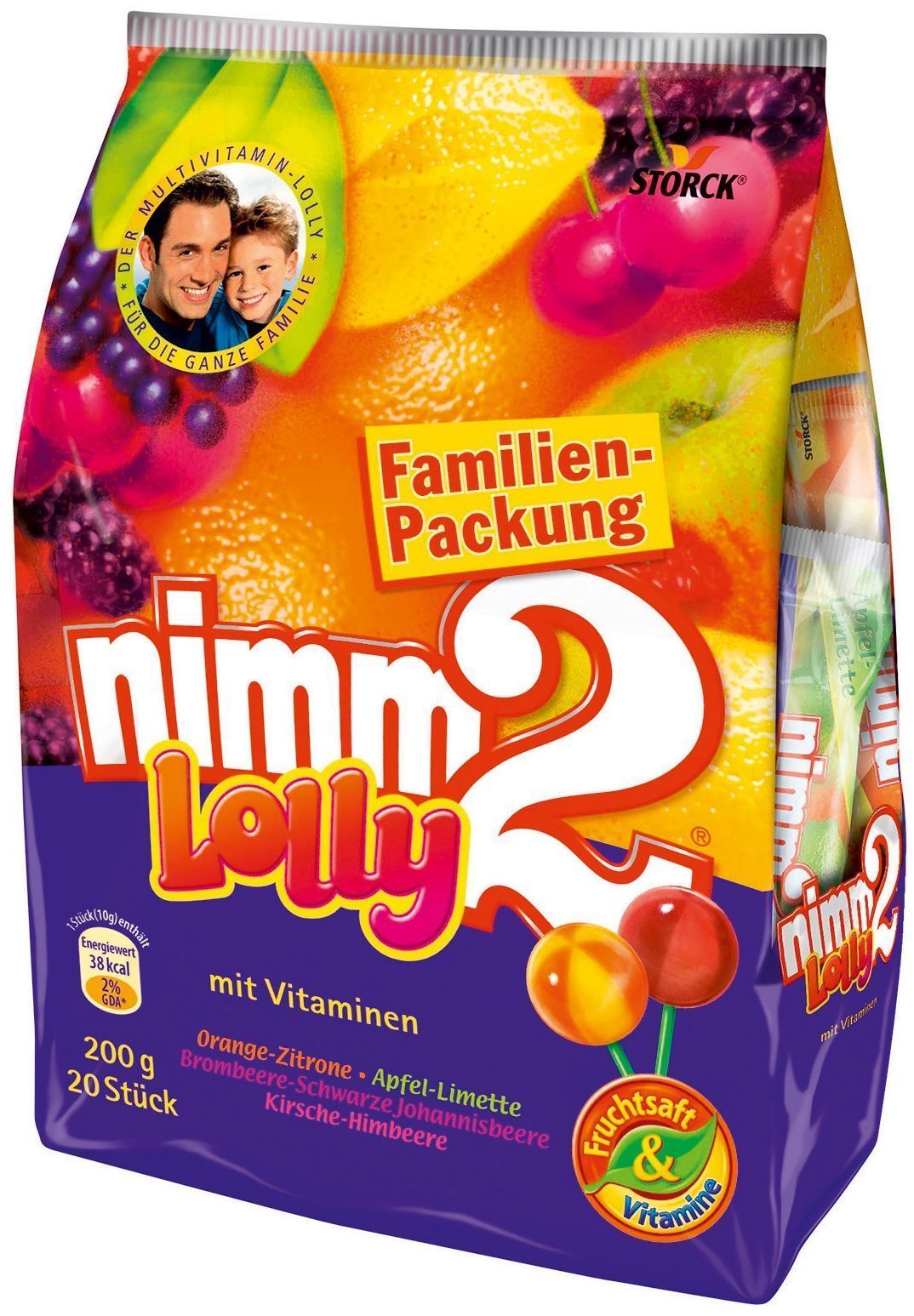 Nimm 2 Lolly 200g 20kusů lízátek