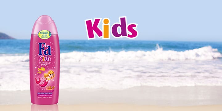 Fa KIDS sprchový gel a šampon pro děti ružový 250ml