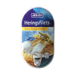 Heringsfilet Curry-Ananas-creme 200g