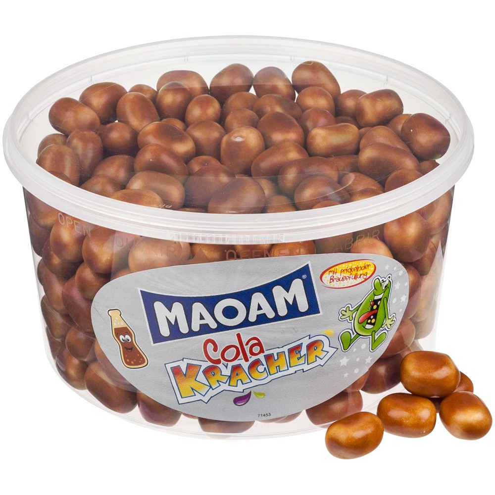 Haribo Maoam Cola Kracher - Žvýkací bonbony s příchutí koly 1200g (dóza 300ks)