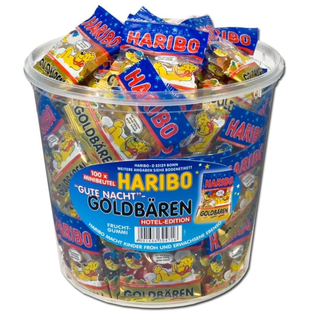 Haribo Goldbären Minis Gute Nacht Minibeutel, 100 St, 980g