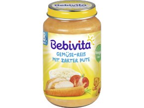 BEBIVITA, ZELENINA, RÝŽE, JEMNÁ KRŮTA, 220G, 8M