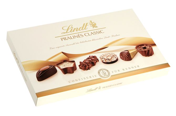 Lindt Bonboniéra Classic směs mléčných pralinek 125 g