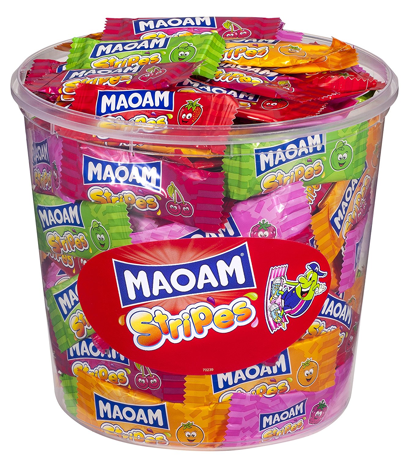 Haribo Maoam Stripes - Žvýkací bonbony 1050g (dóza 150ks)