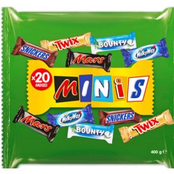 Minis Best of Mars, Bounty, Snickers, MilkyWay, 20ks 400g