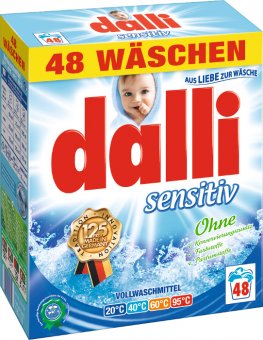 Dalli Sensitiv prací prášek pro citlivou pokožku 3,12kg 48 dávek