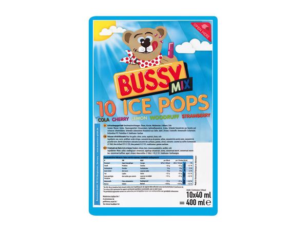 Vodové zmrzliny Bussy mix Ice pods 10 kusů