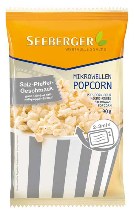 SEEBERGER POPCORN SLANÝ A S PEPŘEM 90G