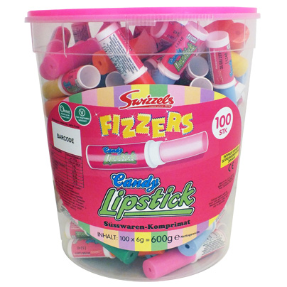 Swizzels Fizzers Candy Lipstick 100 kusů