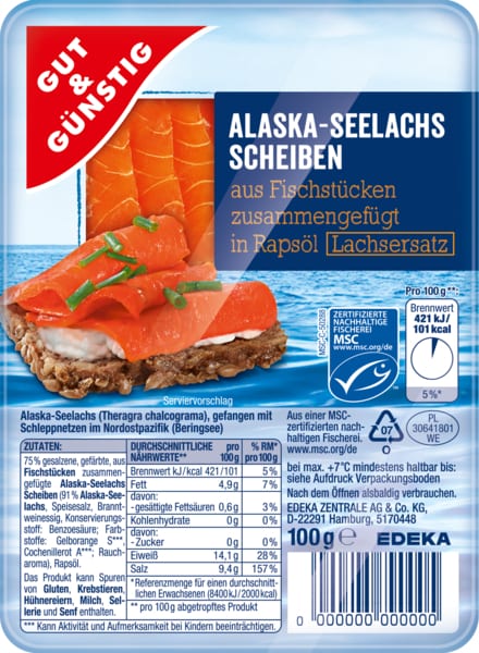 Losos plátky Gut&Günstig 100g