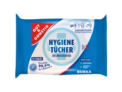G&G Hygienické vlhčené ubrousky, 15ks