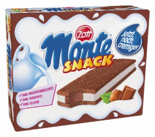 CHLAZENÉ MLÉČNÉ ŘEZY MONTE SNACK, 8KS