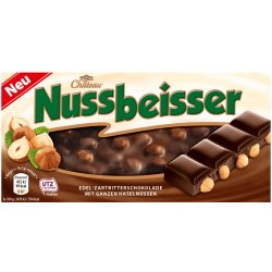 NUSSBEISSER Hořká čokoláda s celými lískovými ořechy 100g