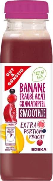 Smoothie BANÁN-HROZNY-GRANÁTOVÉ JABLKO-ACAI 250ml