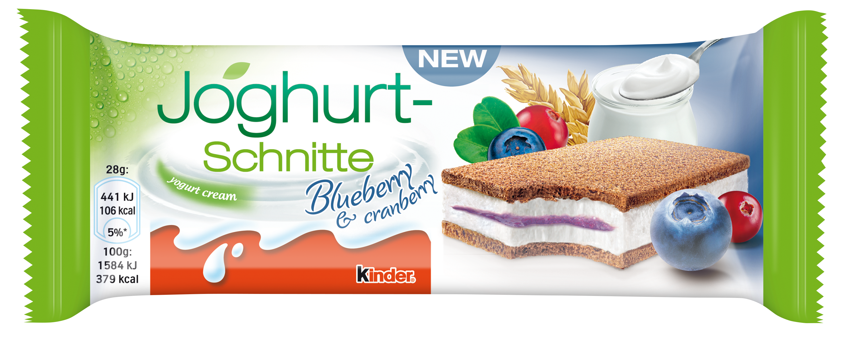 Joghurt Schnitte – svěží chuť borůvek a brusinek 5ks