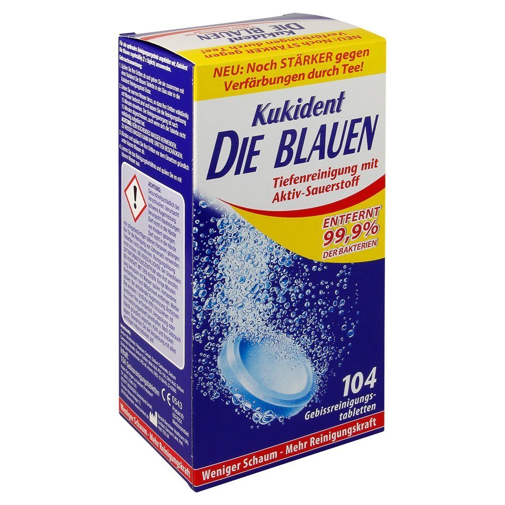 Kukident Die Blauen tablety na protézy 104 ks
