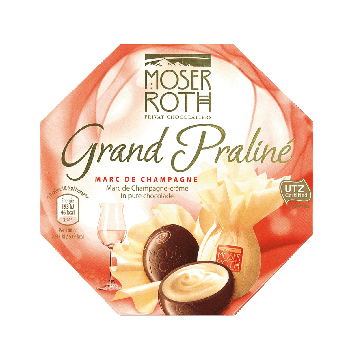 MOSER ROTH GRAND PRALINE MARC DE CHAMPAGNE 15ks 129g