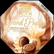 Moser roth grand praliné chocolat noir 15 kusů 129g
