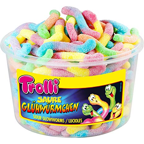 Trolli Saure Glühwürmchen 150 kusů Dose 1050g